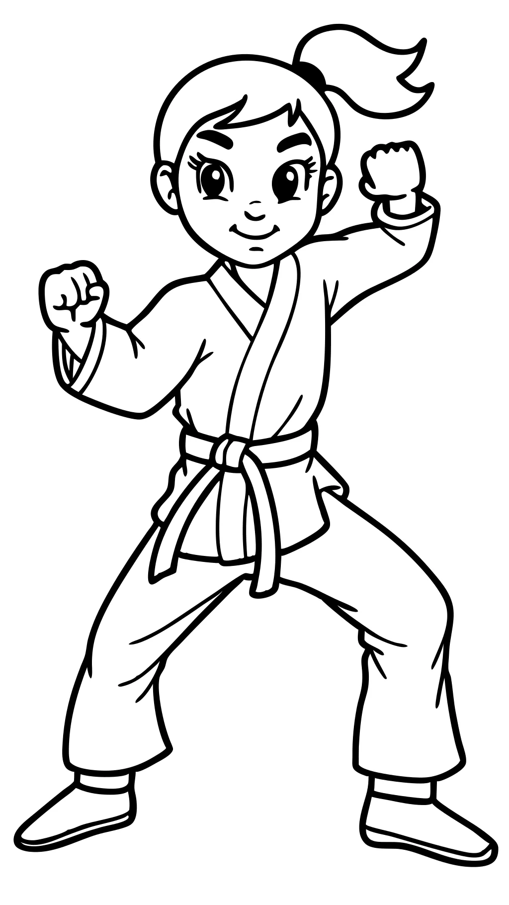 karate coloring pages